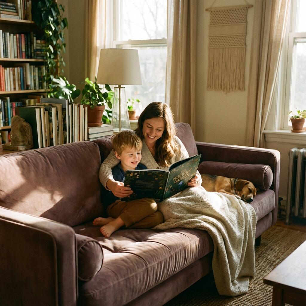 Parent reading with child