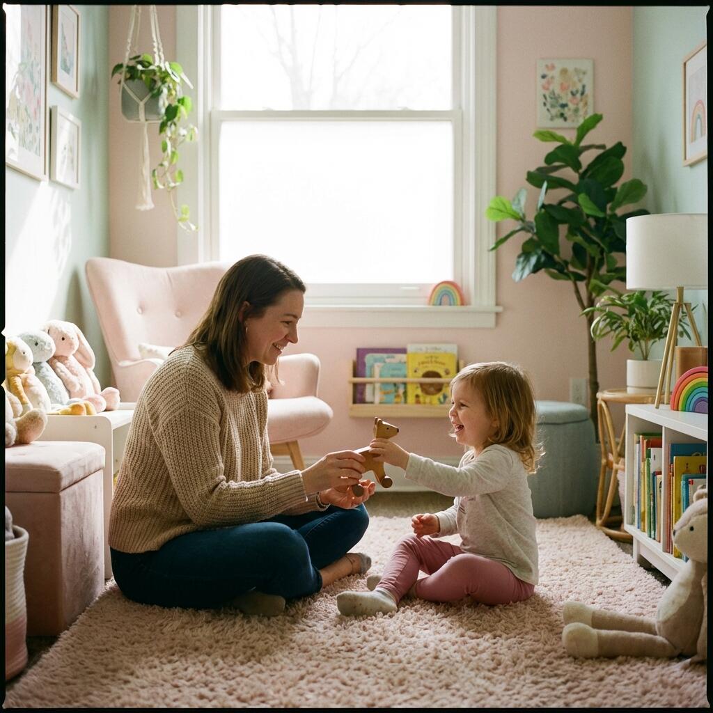Psychologist engaging with a child